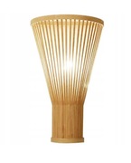 Kinkiet Drewniany Bambusowy Lampa Ścienna Boho Vintage