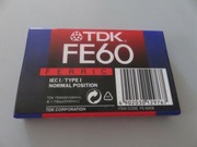 NOwa4- KASETA MAGNETOFONOWA - TDK FE 60EB - FERRIC low noise - 3szt 