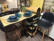 Stół barowy z hokerami TRAPPEDAL JYSK jak nowy za pół ceny sklepowej