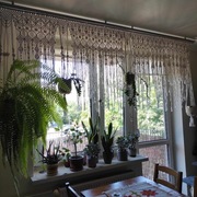 makrama na okno + 4 x makrama kwietnik 290 x 105 cm