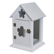 Biały drewniany lampion wiszący lub stojący