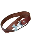 Skórzany brązowy Pasek Under Armour ~105cm retro klamra logo vintage