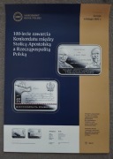 Ogłoszenie do srebrnej monety 20 złotych 100 lecie zawarcia Konkordatu 