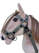 Ogłowie khaki wodze hobby horse A5 koń na kiju dodatki akcesoria