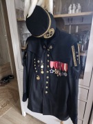 Kompletny mundur górnika,  galowy z medalami