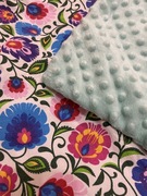 Kocyk niemowlęcy bawełna i minky