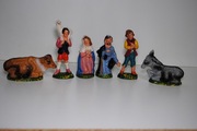 Figurki zabawki do szopki celuloid 6 szt