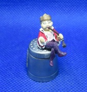 Naparstek Kolekcjonerski Pewter - Ręcznie Malowany Stary Król 