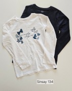 Bluzki z dugim rękawem - 2 szt. - rozm. 134 - Sinsay
