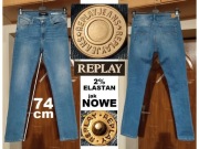 spodnie jeans REPLAY LUZIEN W31 L30 pas 77 78 79 80 81 82 83 84 j. NOWE