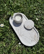 Podstawka Taca Świecznik z Gipsu Polimerowego PREZENT