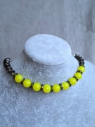 Naszyjnik w rockowym stylu z hematytem i jadeitem 