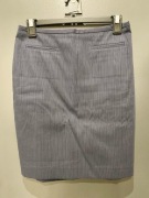 Granatowa spódnica ołówkowa, 4P, Ann Taylor