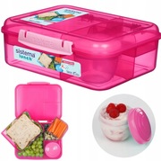 LUNCH BOX ŚNIADANIÓWKA SISTEMA POJEMNIK BOX BENTO 1650ml Z PRZEGRÓDKAMI SOS