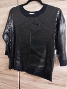 Sweterek z cekinami czarny M