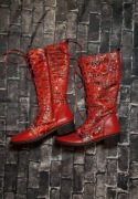 BUTY KOWBOJKI KOZAKI WESTERN VINTAGE RETRO ETNICZNE HAFTOWANY WZÓR