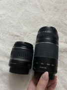 Lustrzanka Canon EOS 1000D obiektyw 2x 75-300mm & 18-55mm