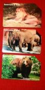 Karty Telef. zużyte Zwierzęta w ZOO nr 1034, 1035, 1036 / 3 szt 