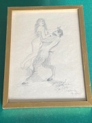 "Faun i Dziewczyna" sygn. Wlastimil Hofman 1947.