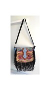 Alex Max Indyjska skórzana torebka boho z frędzlami