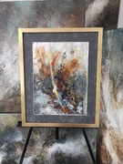 Pejzaż/abstrakcja, A3, mixed media, Monika Seroka