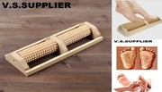 Masażer do stóp drewniany 2 rolki