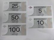 PWPW, zestaw bonów towarowych Carrefour 5-100 złotych 2024