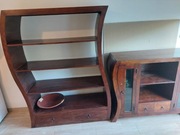 Meble kolonialne teakowe- zestaw biblioteka i komo