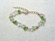 Delikatna bransoletka ze stali i szklanych koralików Rękodzieło 