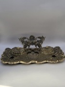 Posrebrzany kalamarz w stylu wiktoriańskim