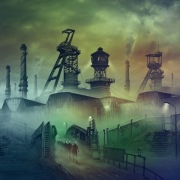 Śląsk - Koniec szychty - grafika 50x50cm