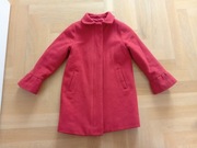 GAP czerwony płaszczyk 110 wełna 63% ocieplany