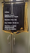 Adidas  Męskie spodenki sportowe z przewiewnej tkaniny, M/L, Pas 74-94 cm