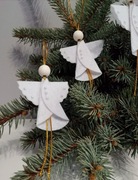 Aniołki aniołek bombka choinkowa zawieszka ozdoby choinkowe białe