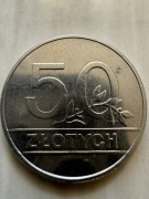 Moneta 50 zł 1990 stan bdb 