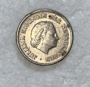 Moneta 25 CENTÓW 1966 HOLANDIA 