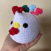 Kogut na szydełku, maskotka, pluszak.