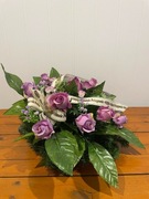 Wiązanka nagrobna WIENIEC duży 60cm róże fiolet 