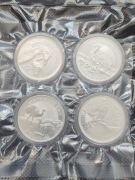 Australijski Emu zestaw 4 x 1 uncja Srebra 2020, 2022, 2024, 2025