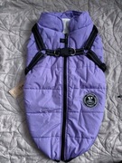 Ciepła kurtka dla psa z szelkami fioletowa Poseca Rozmiar 3XL Duża kurtka 