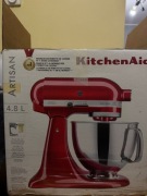 Mikser KitchenAid Artisan 4,8L 5KSM45 / 5KSM200 czerwony, stan idealny
