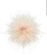 Broszka z piór marabuta z firmy YVON. NOWA. 3+1 lub 5+2 GRATIS