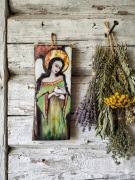 Anioł na kaflu ceramicznym