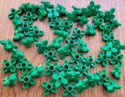 Lego 61 szt. Plant Flower 2x2 Leaves Angular zielony NOWE + BDB