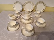 Serwis Kawowy Casalino Bone China 18 Elementów Porcelana Biała 6-osobowy
