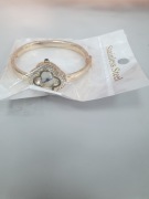 Okrągła bransoletka damska zegarek ze stali chirurgicznej 