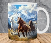 Kubek z motywem konia.  330ml