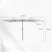 podwójny parasol ogrodowy duży na plaże do ogrodu 