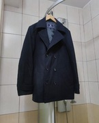 Kurtka płaszcz Giovanni Galli płaszczyk granatowy ciemny czarny siwy wool 