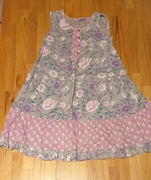 Sukienka bawełniana na ramiączka, dziewczynka, rozm. 110/116